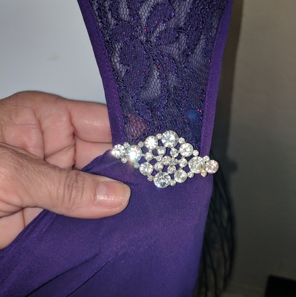 Purple evening dress
